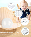 Baby playing with 100 Ocean Balls for Babies Kids Children Soft Plastic Birthday Parties Events Playground Games Pool (Transparent)