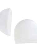 Transparent Self Adhesive PU Wall And Floor Buffer Shower Door Stopper Set, 4 cm cushioning protector, close-up view.