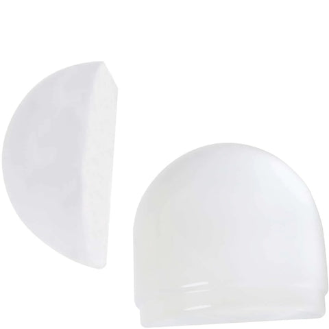 Transparent Self Adhesive PU Wall And Floor Buffer Shower Door Stopper Set, 4 cm cushioning protector, close-up view.