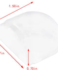 Transparent Self Adhesive PU Wall And Floor Buffer Shower Door Stopper Set, 4 Cm Cushioning Protector, side view dimensions.