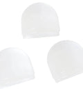 Transparent Self Adhesive PU Wall And Floor Buffer Shower Door Stopper Set, 4 cm cushioning protectors in a 3-piece view