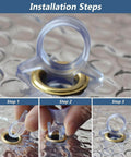 Installation steps for Transparent PVC Aquarium Suction Cups 12 Pack For Glass Surfaces, 45mm Vacuum Ring Holders.