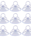 Transparent PVC Aquarium Suction Cups 12 Pack For Glass Surfaces, 45mm Vacuum Ring Holders shown arranged in a grid