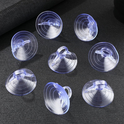 Transparent PVC Aquarium Suction Cups 12 Pack For Glass Surfaces, 45mm Vacuum Ring Holders for heaters and decorations