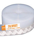 28.9 Ft Weather Stripping Door Seal Strip Tape, Silicone Draft Stopper roll showing length and adhesive backing