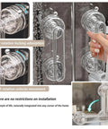 Transparent Suction Cup Handle For Bathroom Kitchen Shower Sliding Glass Doors Cabinets And Drawers, provides stable non-slip grip