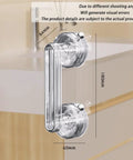 Transparent Suction Cup Handle For Bathroom Kitchen Shower Sliding Glass Doors Cabinets And Drawers, installed on glass surface