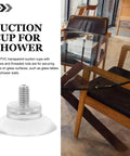 Image showing transparent suction cup with M6 screw on a table, used for glass surfaces, part of 10 Pack Transparent Suction Cups With M6 Screws Nuts Grab And Go Anti Slip Vacuum Grip Hooks For Window Car Shade Cloth Bathroom Wall Door 1.29 By 1.29 By 0.51 Inch.