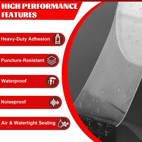 Window Sealing Tape 2 Inch x 33 FT Transparent Window Draft Insulation Residue-Free Clear Weather Stripping Caulk Tape with high performance features