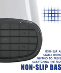 Bottom view of 13 Gallon Sensor Trash Can With Lid Automatic Touchless Garbage Can Odor Control Modern Oval Design.