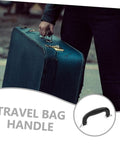 Person holding suitcase with Leather Replacement Handles For Bags And Luggage 6.49 Inch Pull Handles For Suitcases Guitar Cases Toolboxes Travel Handbags.