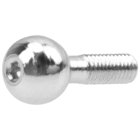 Close-up of a metal pivot ball, part of the Set Of 4 Pivot Balls With Bushings For Traxxas 1/10 Scale RC Cars E Maxx E Revo T Maxx Summit