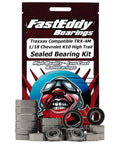 Ultimate Performance Beefed Up Bearing Upgrade Kit For Traxxas TRX 4M One Eighteenth Chevy K10 High Trail Sealed Bearings With 52100 Chrome Steel Races And Precision Balls For Smoother Faster Runtimes Longer Life On Tough Terrain From FastEddy pack and bearings