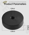 4 Pack Replacement Wheels For Antique Treadle Sewing Machines, 1.32 Inch Diameter And 0.39 Inch Width, Durable And Easy To Install Plug In Replacement, Ideal For Vintage Restoration Of Treadle Machines, black wheel, side view dimensions