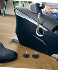 Two pack slip resistant treadmill leveling pads shown with mounting screws for stable fitness equipment on uneven floors.