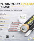 Complete Treadmill Maintenance Kit With 5 Applications Of One Hundred Percent Silicone Belt Lubricant And Extra Wide TruLube Applicator Wand