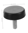 Four Piece Adjustable Treadmill Feet Mounting Hardware With Thumb Screws For Exercise Machines, 2" black rubber