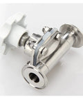 Sanitary Diaphragm Valve For Brewing And Dairy Built Rugged Half To One And A Half Inch SS316L Stainless Steel Clamp Valve