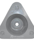 Tri Wheel Cup Dolly with 3" Hard Rubber Wheels - 630 lbs Capacity - Made in USA top view of cast-iron frame