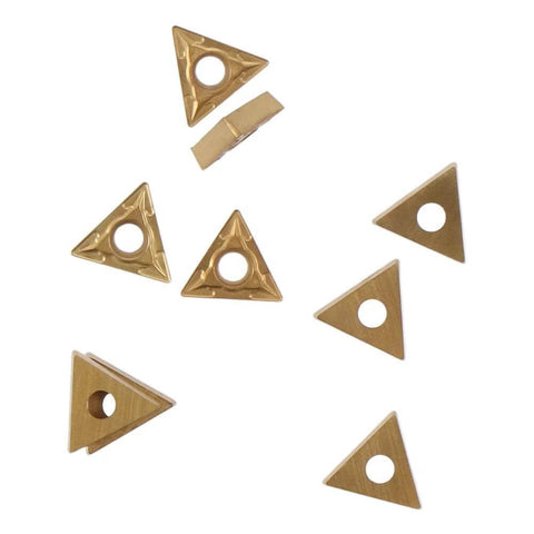 20Pcs TCMT110204 US735 Triangle Carbide Inserts For Lathe Tools And Internal Milling Cutter Boring Bar Set Tin Coated Solid Carbide