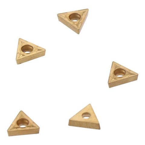 20Pcs TCMT110204 US735 Triangle Carbide Inserts for Lathe Tools and Internal Milling Cutter Boring Bar Set Tin Coated Solid Carbide