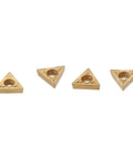 Four tin-coated 20Pcs TCMT110204 US735 Triangle Carbide Inserts For Lathe Tools And Internal Milling Cutter Boring Bar Set against white background