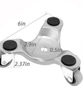 8 Piece Triangle Furniture Dollies Set With 6 Inch Steel Swivel Caster Wheels For Moving Heavy Furniture And Appliances Up To 400 Lbs Protective Foam Discs Cushions To Reduce Noise And Prevent Damage
