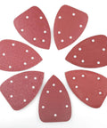 Assorted 70Pcs 140mm Triangle Sanding Pads For Mouse Detail Sander 6 Hole arranged in a circle