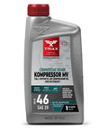 Front view of TRIAX Kompressor MV 46 / SAE 20 - Full Synthetic, Multi-Vis Air Compressor Oil - 1 Quart bottle