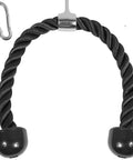 Tricep Rope Attachment For Gym Machines 27 Inch Nylon Braided Rope With Stainless Steel Carabiner And Chrome Plated Connector