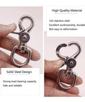 2 Pack Trigger Snap Hooks Heavy Duty 316 Stainless Steel With Swivel Eye Five Eighth Inch Wide Durable Lobster Clasps
