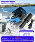 Trim Tab Actuator For Air Boats 12V Short Duty, Two And A Quarter Inch Stroke with installation diagram on boat