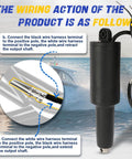 Trim Tab Actuator for 2009 and Newer Air Boats Short Stroke Two and a Quarter Inch, 12V, 6 Ft Cable, wiring instructions