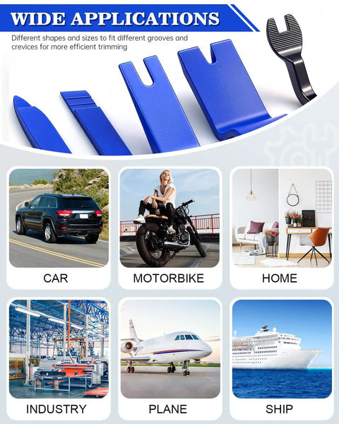 19Pcs Trim Removal Tool Kit For Car Panels Dashboards Doors And Audio Systems Pro Grade Plastic Pry Tools For Various Applications