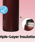 Keep drinks cold or hot all day with double wall insulation, a built in FreeSip straw, and a locking lid for leakproof travel.