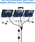 Back view of Ultra Bright 22000 Lumen LED Work Light With Stand, showing die-cast aluminum shell and heat dissipation.