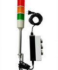 Three Stack LED Tower Light Set With Red Yellow Green Signals For Shop Floor Pros, Industrial On Off Switch, 16 Ft US Plug