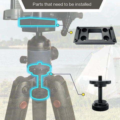 Ball Head Conversion Kit With Ball Head Mount And Arca Swiss Saddle Mount Exclusively For The Original Tripod, installation guide