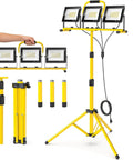 21000 Lumen Ultra Bright LED Work Light With Stand For Job Site And Outdoor Use Boss Level 3 Head Adjustable Tripod with parts