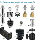 30 Pack Tripod Screw Mount Kit With 1/4 Inch To 3/8 Inch Threaded Adapters and Quick Release Screws for DSLR Camera and Accessories