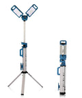 Heavy Duty Tripod Work Light With Detachable Magnetic Lamp Head, 6000 Lumens, Dual Color Temperature 6500K And 4500K, 8000mAh Battery