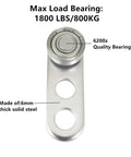 2 Wheel Trolley Assembly Rollers with Deep Groove Bearings Galvanized Steel 1800 lbs capacity details