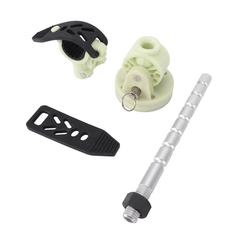 Zerone trolling motor stabilizer mount kit: green base with pin, black clamp, plate, and threaded shaft
