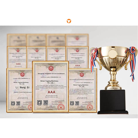 Award trophies and certificates for High Speed Automatic PET Bottle Blowing Machine With Adjustable Molds For Beverage Factory.