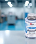 Fast Dry PTFE Enriched Pipe Thread Sealant For High Vibration Plumbing And Thermal Expansion RectorSeal Tru Blu 31631 bottle.