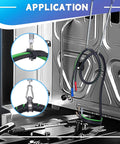 Image showing 12 Ft 3 In 1 Semi Truck Air Lines Kit With 7 Way ABS Electric Power Cord And Two 20 Inch Tender Springs in use.