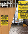 Truck Drivers Must Chock Wheels Before Loading And Unloading Sign 10 x 14 Aluminum Safety Sign for yard dock and warehouse use