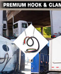 Two Pack 20 Inch Tender Spring Kit With Hose Holder And 3 Hole Clamp Holder Heavy Duty Air Line Kit For Semi Truck Trailer