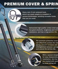 2 Pack 16 Inch Single Tender Spring Kits With 3 In One Hose Holder And 3 Hole Clamp Heavy Duty Air Line Kit shown with road background