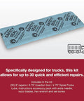 Truck Tire Deluxe Repair Kit With 30 Eight Inch Patches, 4.75 Inch Spiral Probe, Insertion Tool, Lube, in Heavy Duty Case